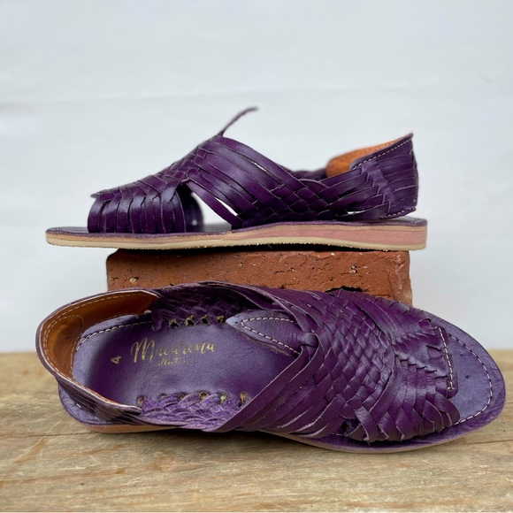 Macarena collection size 4 purple Sandal Mexican Huaraches - Picture 1 of 7